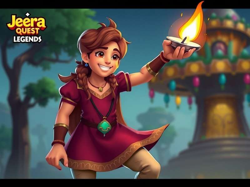 Jeera Quest Legends main character in an adventurous pose